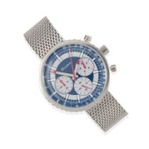 BULOVA: A STAINLESS STEEL 'SERIES STARS & STRIPES CHRONOGRAPH' WATCH