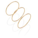 A SET OF THREE 14K GOLD BANGLE BRACELETS