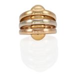 BULGARI: AN 18K TRI-COLOR GOLD RING