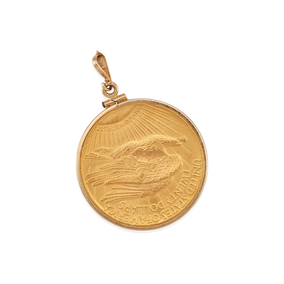 A 14K GOLD AND 22K GOLD COIN PENDANT - Image 2 of 2
