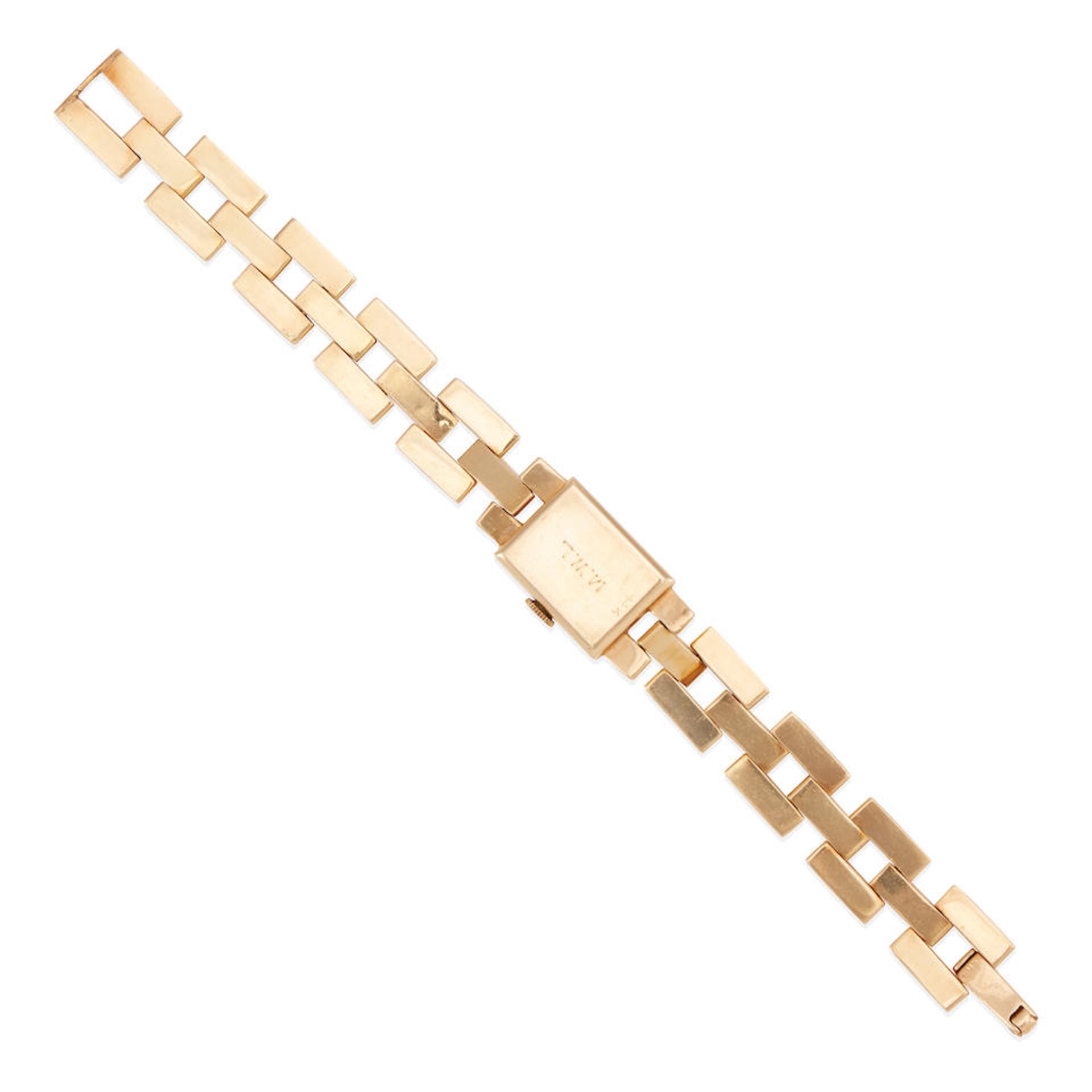 A 14K GOLD WRISTWATCH - Bild 2 aus 3