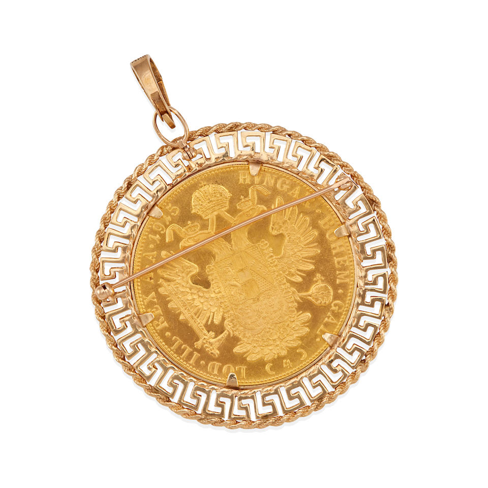 A 14K GOLD AND 24K GOLD COIN PENDANT - Image 2 of 2