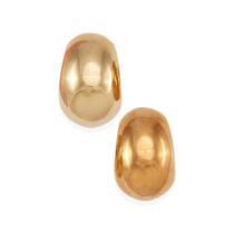 A PAIR OF 14K GOLD EARCLIPS