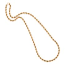 A 14K GOLD ROPE CHAIN NECKLACE