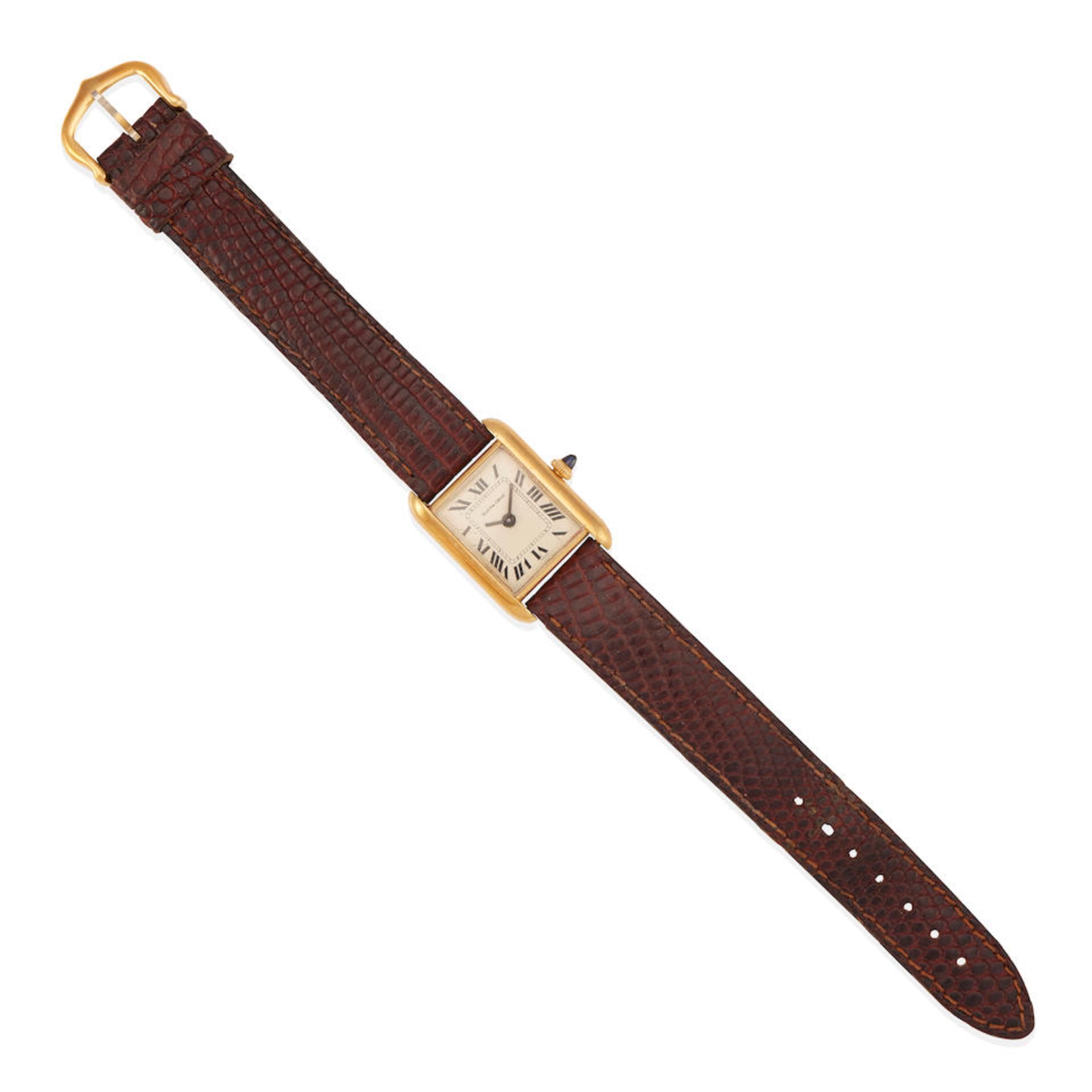 BUECHE-GIROD: AN 18K GOLD AND LEATHER WRISTWATCH - Bild 3 aus 3