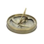 A James Search brass compass sundial, English, circa 1775,