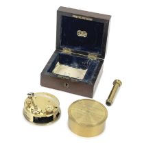 A Cary Presentation Brass Box Sextant, English, circa 1860,