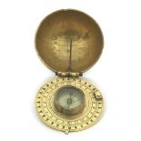 A hemispherical gilt brass scaphe dial, German, circa 1600,