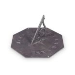 A large bronze horizontal sundial, English, dated 1787,