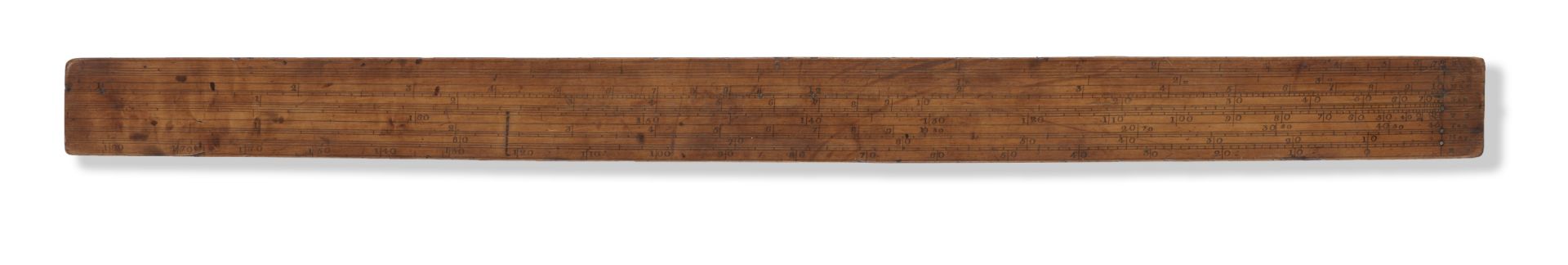 A boxwood Gunter rule, English, 18th century,