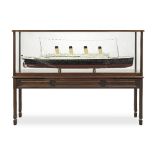 A Fine Scale Model Of The White Star Liner S.S. 'Titanic', Modern, the model 73in (183cm) long t...