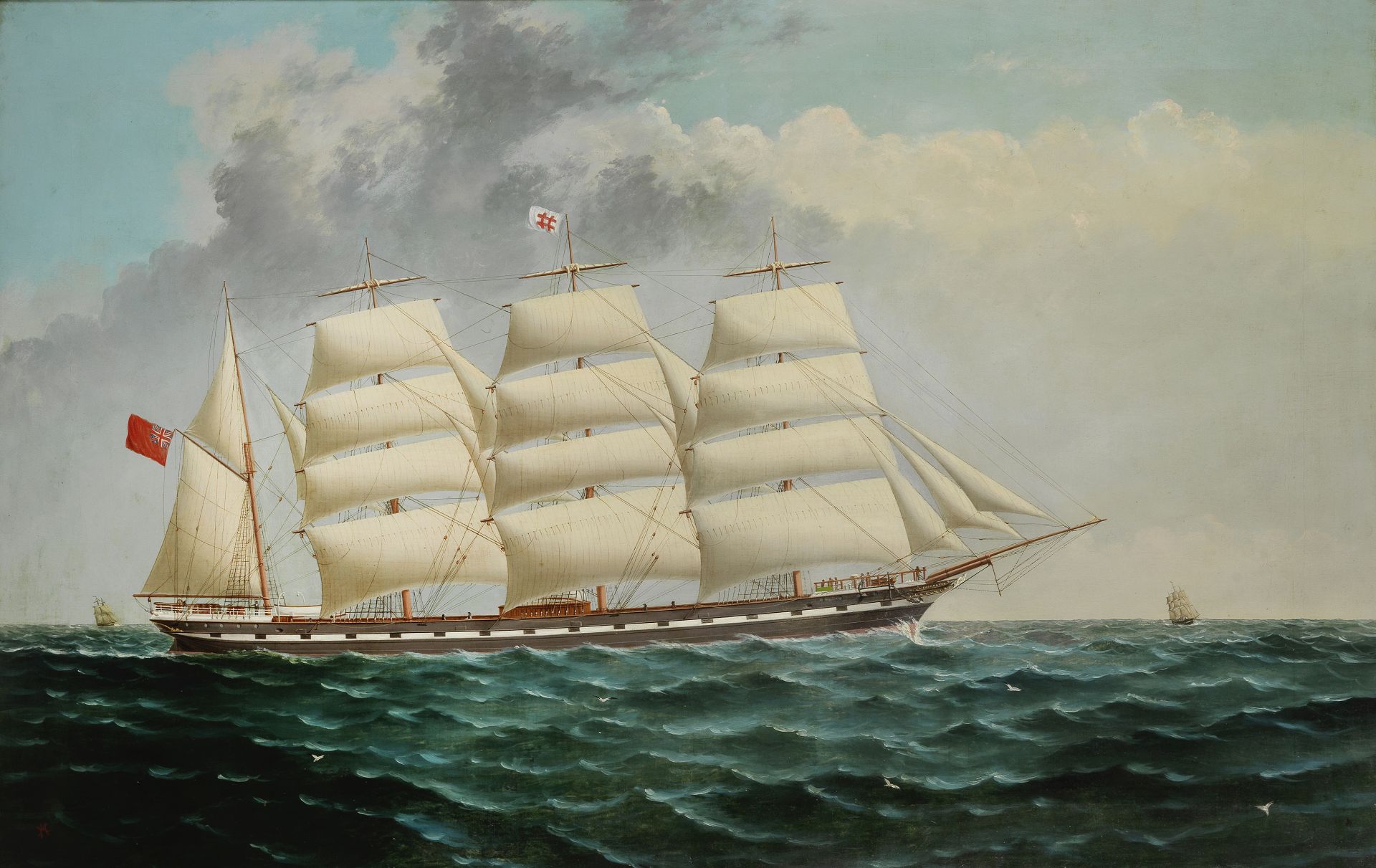 British School, 19th Century The Euphrates at full sail