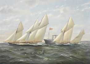 Michael James Whitehand (British, born 1941) Britannia, Westward, White Heather and Shamrock rac...