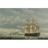 Salvatore Colacicco (British/Italian, 1935) 'The American ship Liberty in the bay of Naples'; 'T...