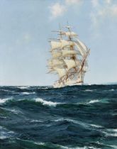 Montague Dawson (British, 1890-1973) 'The White Ship' - The Abner Coburn
