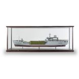 A Scale Model Of The RFA Landing Ship 'Sir Galahad', late 20th century, the model 57in (145cm) l...