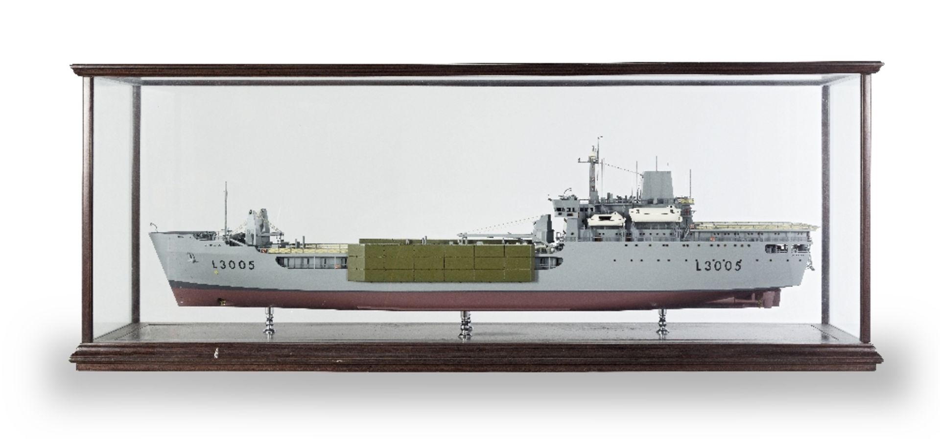 A Scale Model Of The RFA Landing Ship 'Sir Galahad', late 20th century, the model 57in (145cm) l...