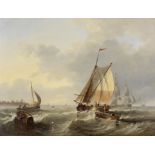 John Wilson Carmichael (British, 1800-1868) Shipping off Kronberg Castle, Denmark