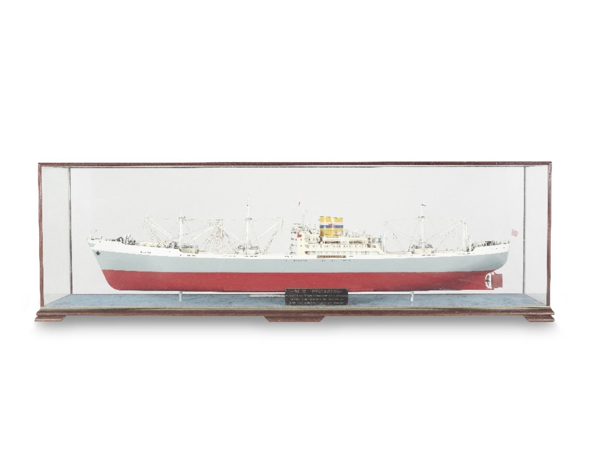 A Shipbuilder's model of the motor vessel 'Pegasus', mid-20th century, the model 47in (119cm) lo...