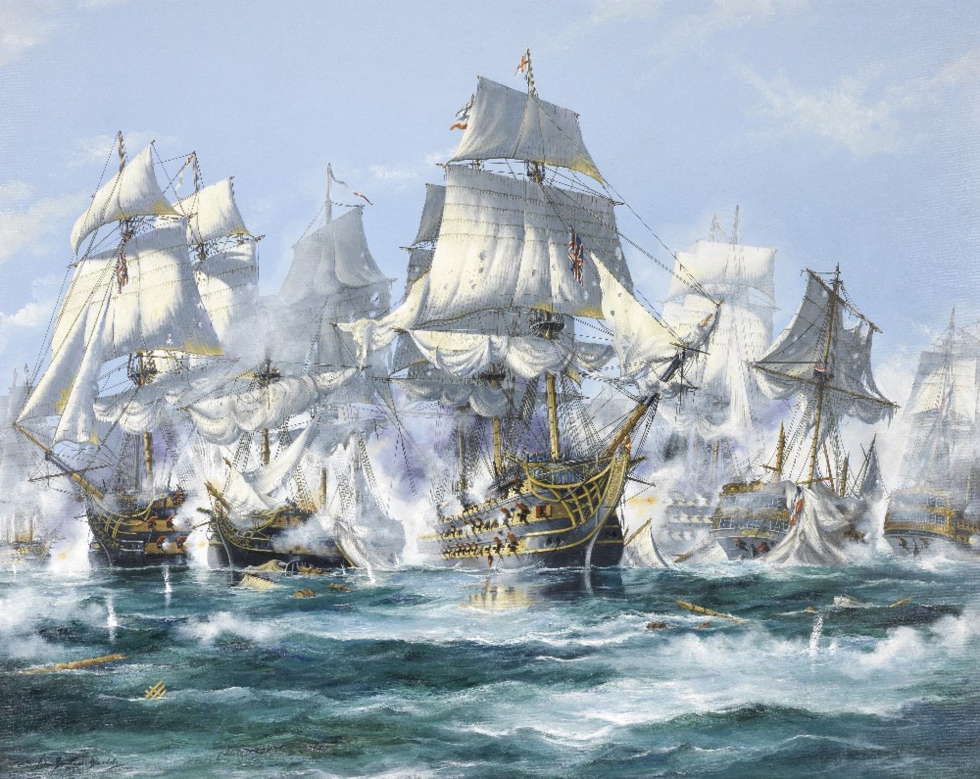 John Bentham-Dinsdale (British, 1927-2008) 'The Battle of Trafalgar'