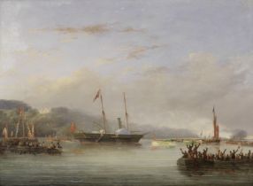 Nicholas Matthew Condy (British, 1818-1851) The royal steam yacht Victoria and Albert (I) off Pl...
