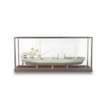 A Shipbulder's Model Of The Coaster M/S 'Mtwara', circa 1972, the model 35in (89cm) long the cas...