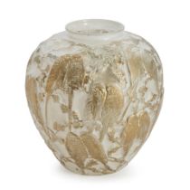 LALIQUE-STYLE GLASS VASE