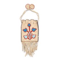 NORTHERN PLAINS BEADED HIDE BAG