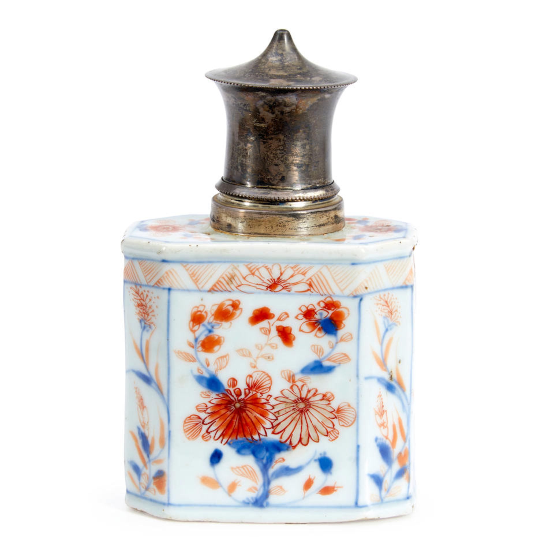 CHINESE EXPORT IMARI TEA CADDY