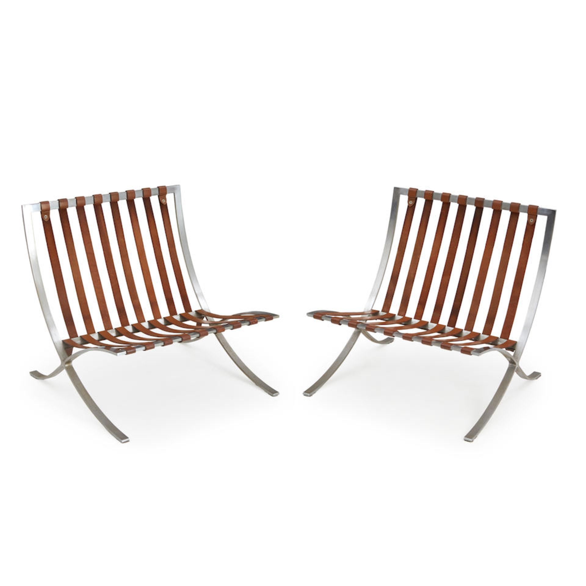 PAIR OF LUDWIG MIES VAN DER ROHE (1886-1969) 'BARCELONA' - Bild 2 aus 2