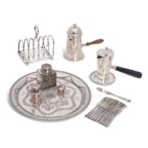 GROUP OF SILVER-PLATED TABLEWARE