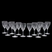 TWELVE BACCARAT COLORLESS CUT GLASS 'GENOVA' GOBLETS