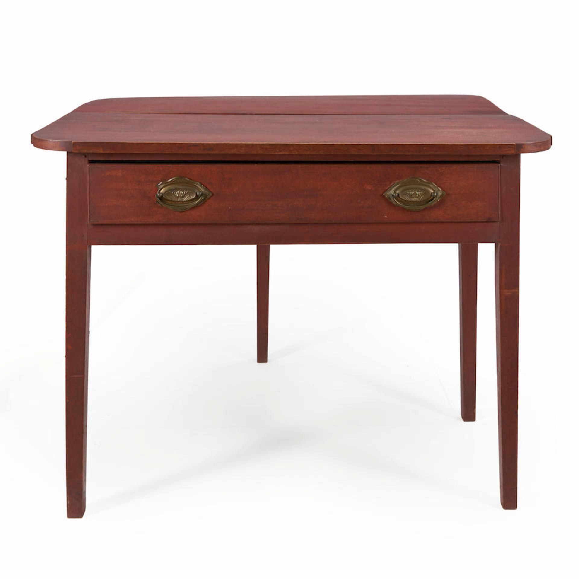 COUNTRY RED-PAINTED CARD TABLE - Image 2 of 4