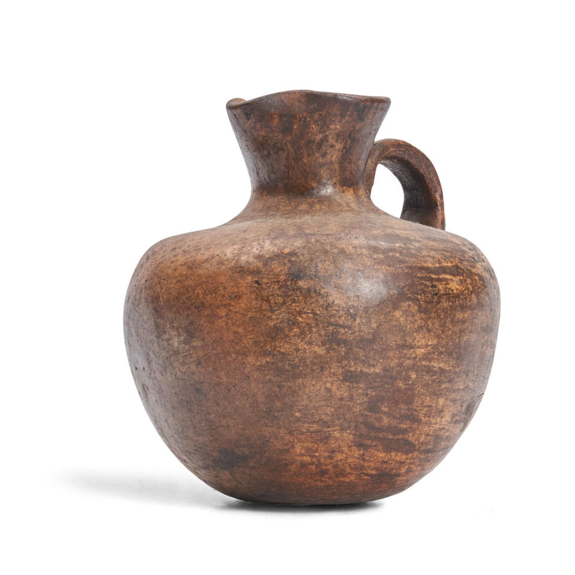 SMALL POTTERY NARROW-NECKED PITCHER