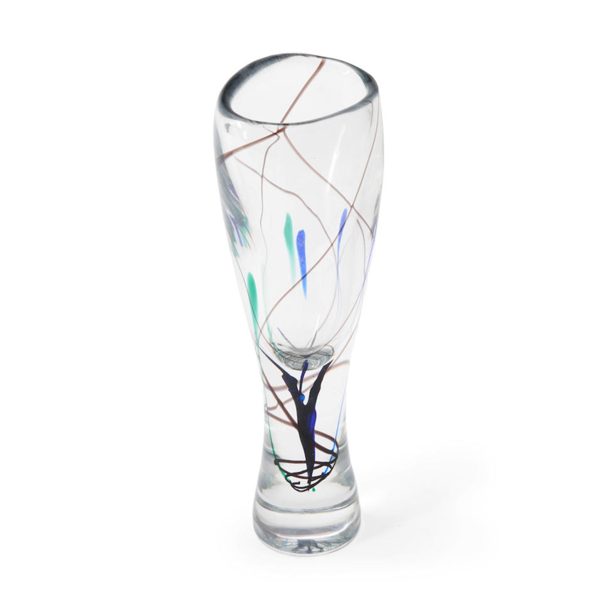 VICKE LINDSTRAND (1904-1983) FOR KOSTA 'POKALVAS ABSTRAKTA' GLASS VASE - Image 3 of 3