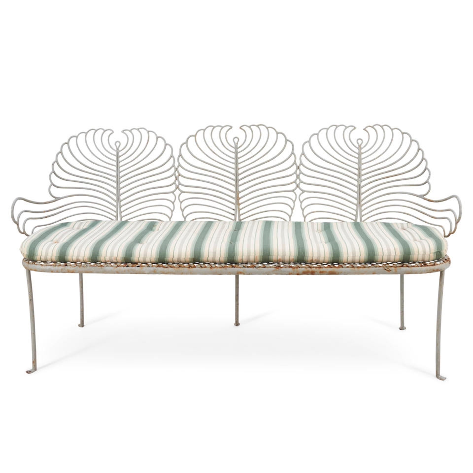 ART NOUVEAU-STYLE METAL GARDEN SETTEE