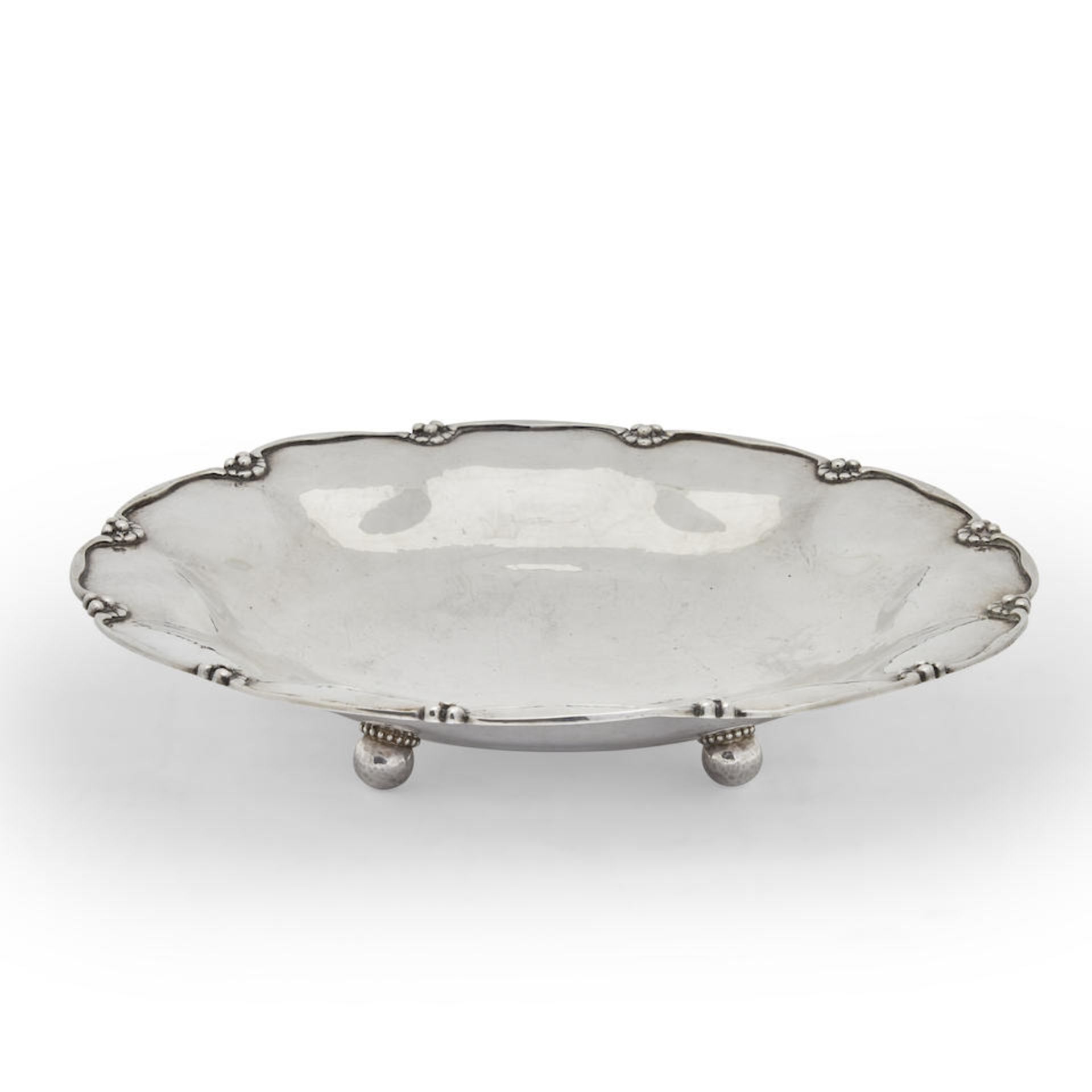 DAVID ANDERSON .830 SILVER ART NOUVEAU-STYLE DISH