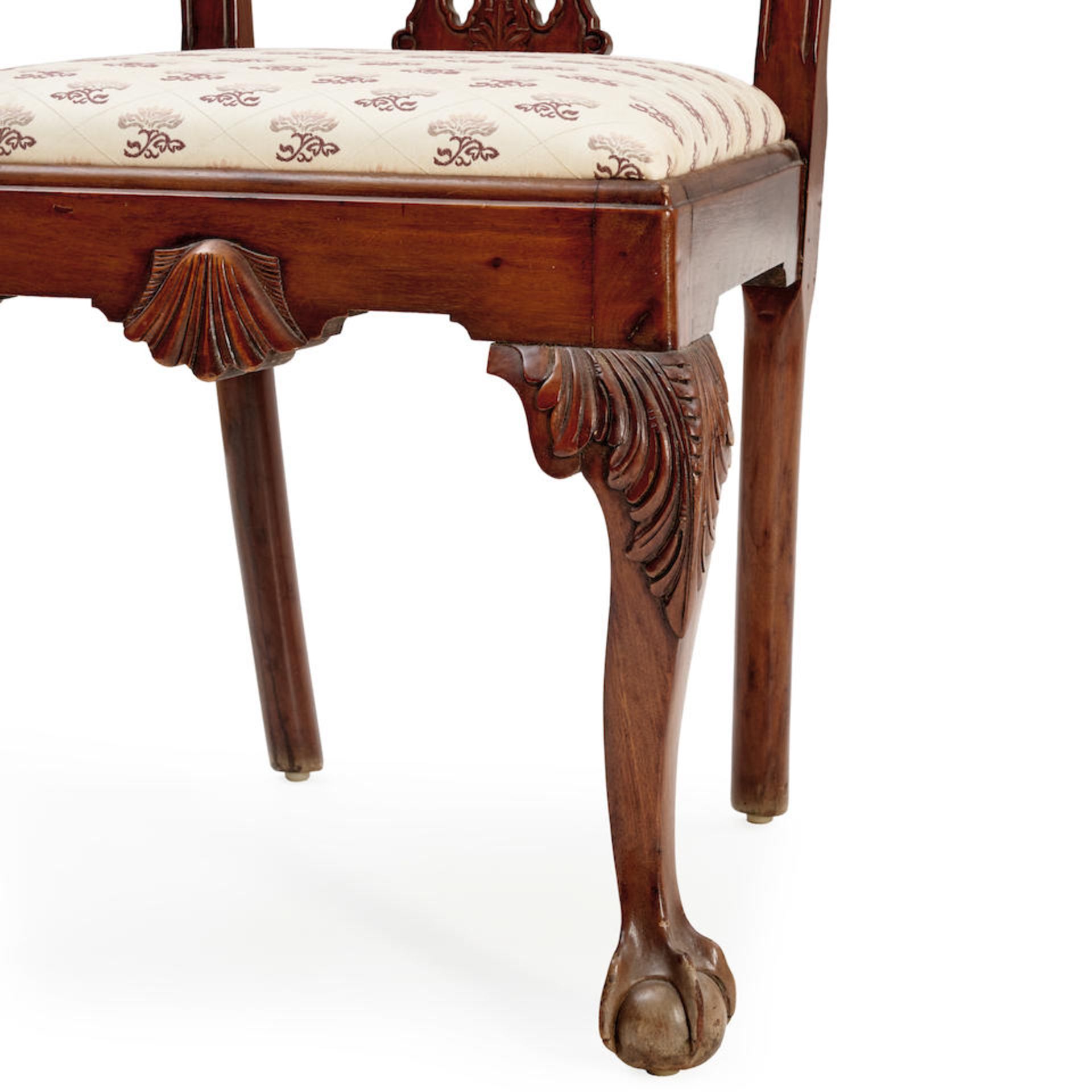 TEN MAHOGANY CHIPPENDALE-STYLE CHAIRS - Image 4 of 4