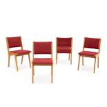 FOUR JENS RISOM (1916-2016) FOR KNOLL ASSOCIATES SIDE CHAIRS
