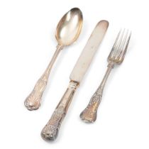 PARTIAL GORHAM SILVER-PLATED 'KINGS II' FLATWARE SERVICE