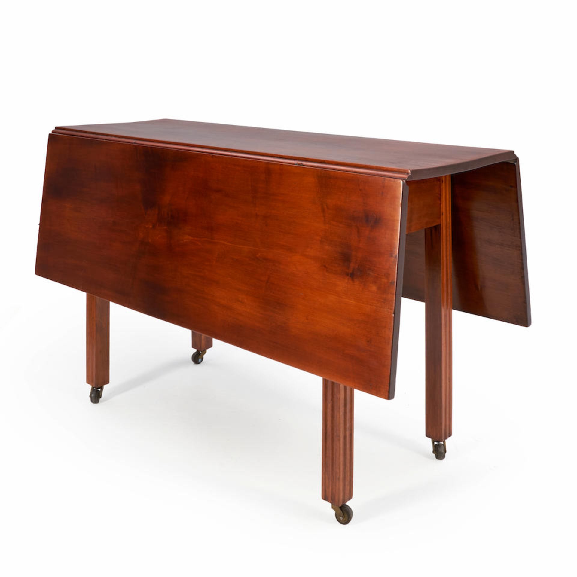 CHIPPENDALE-STYLE CHERRY DROP LEAF TABLE