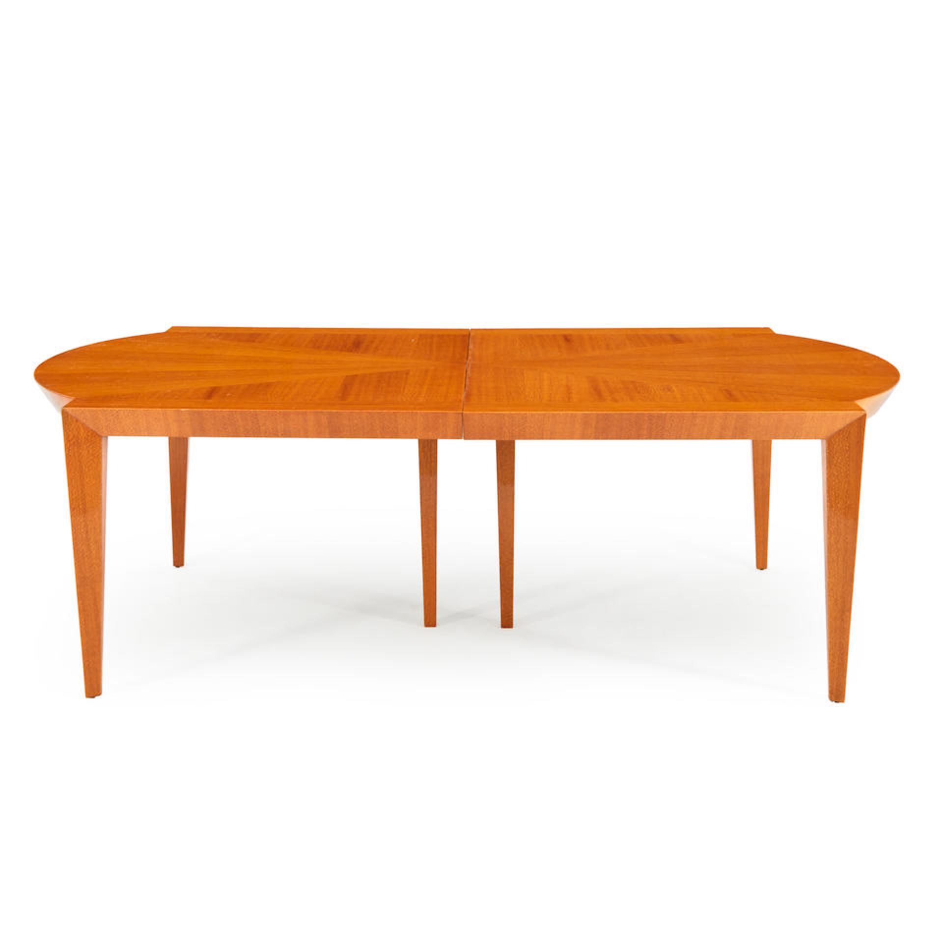 KARELIAN BIRCH DINING TABLE ATTRIBUTED TO DONGHIA