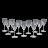 ELEVEN BACCARAT COLORLESS 'GENOVA' WINE GLASSES