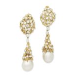 PAIRE DE BOUCLES D'OREILLES DIAMANTS