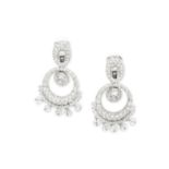 PAIRE DE BOUCLES D'OREILLES DIAMANTS