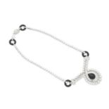 COLLIER ONYX ET DIAMANTS