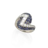 BAGUE SAPHIRS ET DIAMANTS