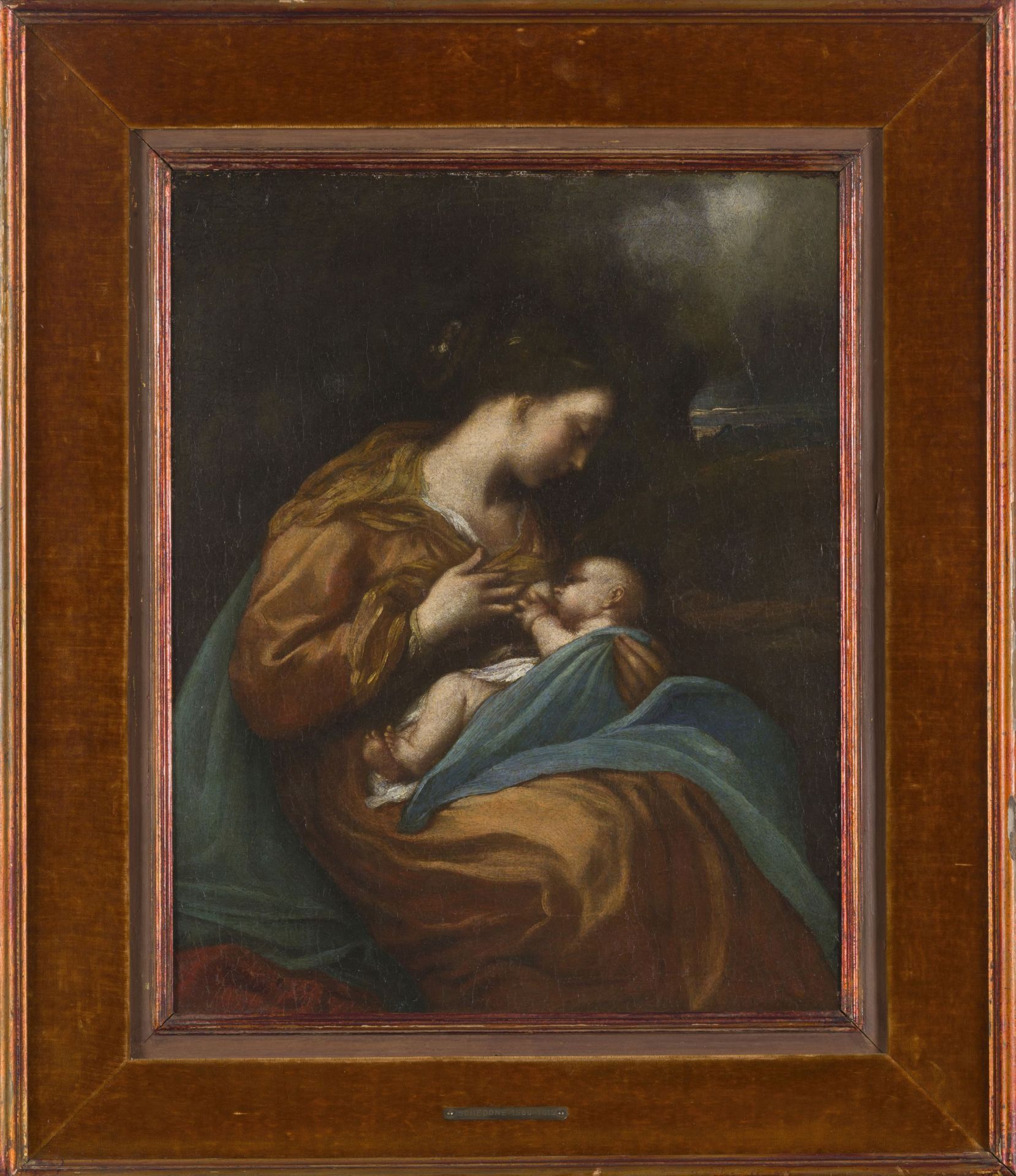 CERCLE DE BARTOLOMEO SCHEDONI (1578-1615) Vierge &#224; l'enfant