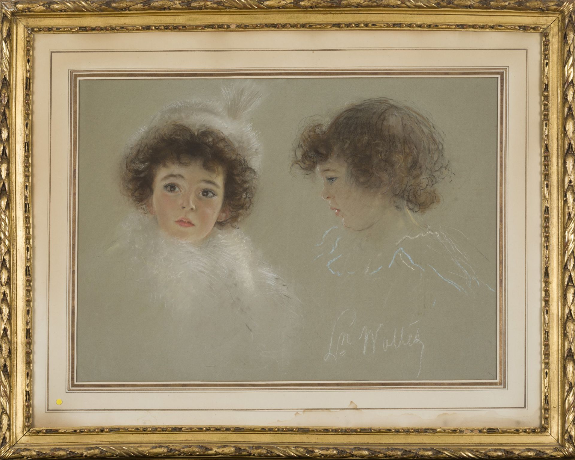 ECOLE DU 20e SIECLE Portrait de deux jeunes filles