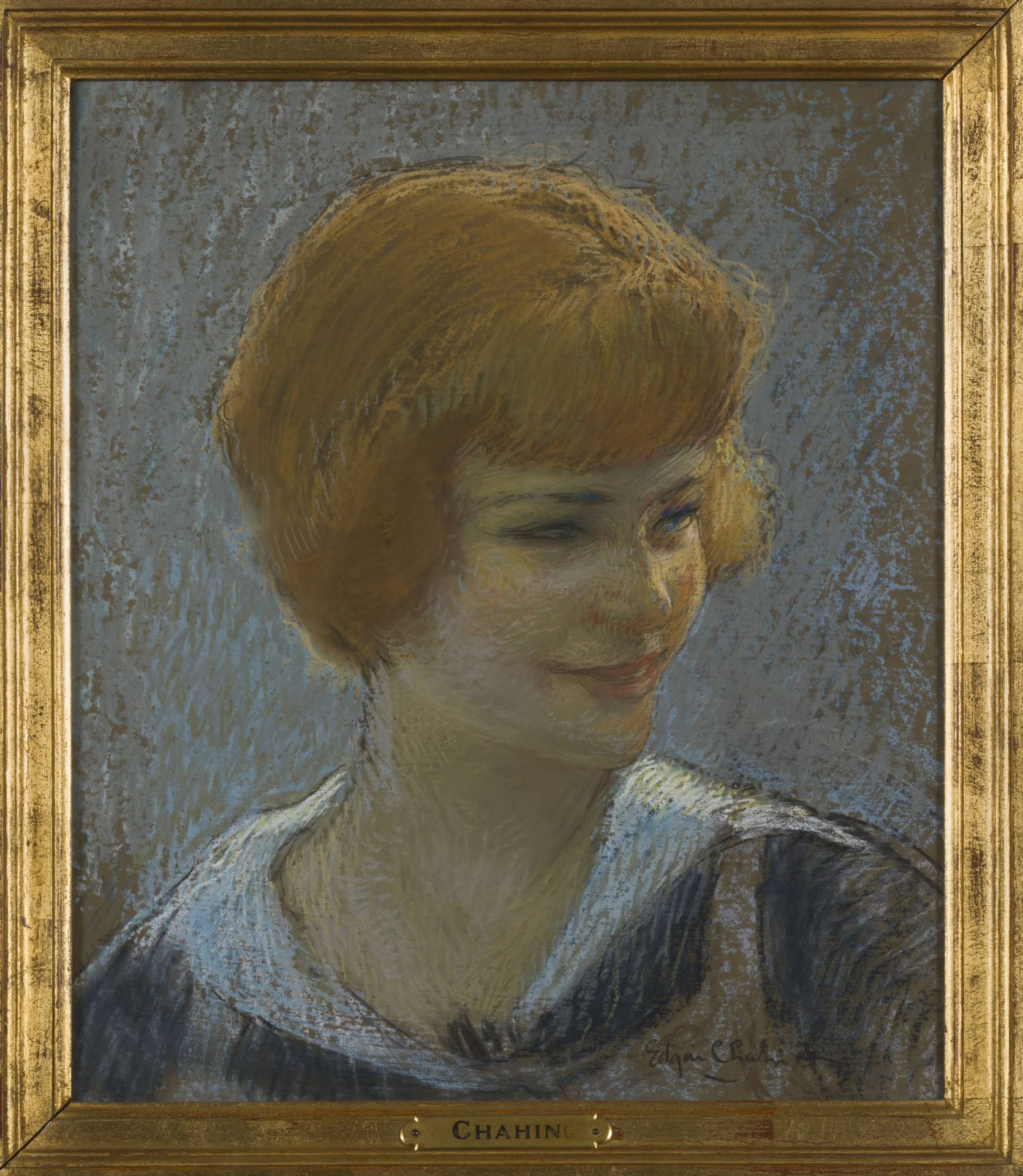 EDGAR CHAHINE (1874-1947) Portrait d'une femme